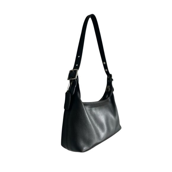 Vintage Coach Small Legacy 9059 Hobo Shoulder Bag Gray/Nickle Rare Y2K Baguette - Picture 3 of 14